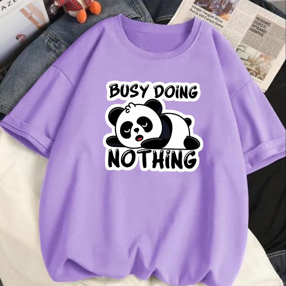 Busy Doing Nothing Oversized Drop Shoulder T-Shirt for Women