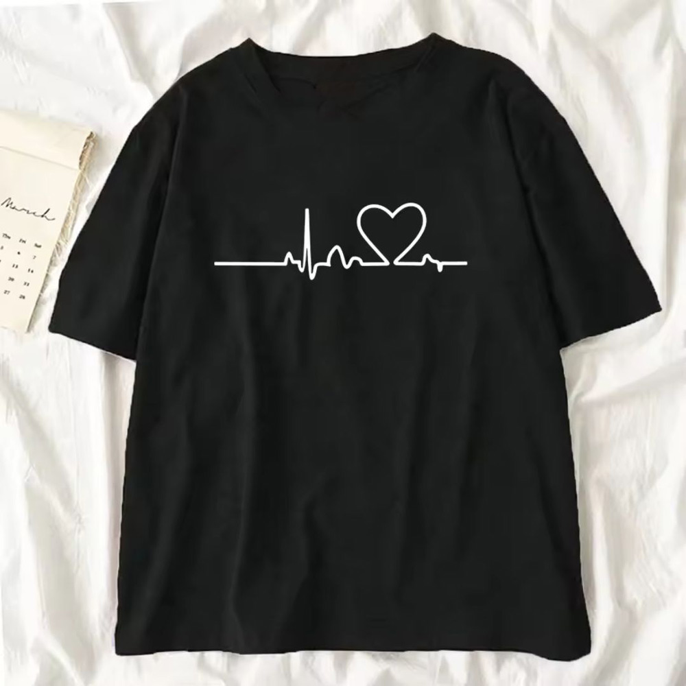 Heartbeat love Oversize Drop Shoulder T-Shirt