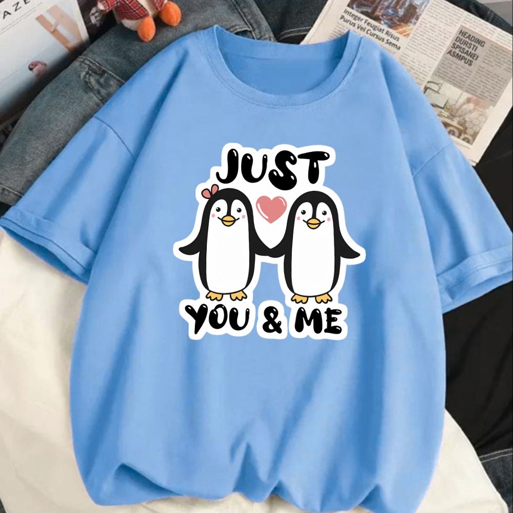 Just You & Me Oversized Drop Shoulder T-Shirt for Women