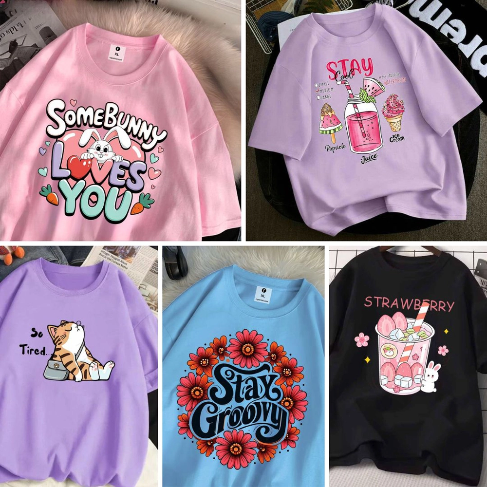 ৪ পিস টি-শার্ট কম্বো মাএ ৯৯৯ টাকা। ( Different Color/Print ) 1010